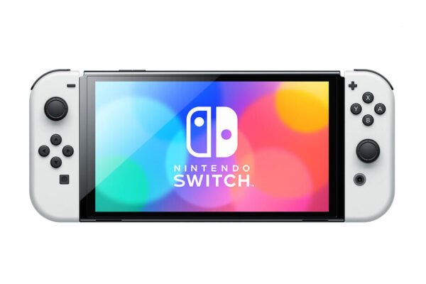 2-50 Nintendo Switch con base y mandos Joy-Con blancos